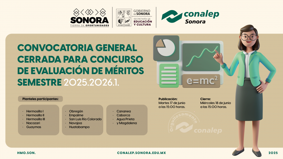 Convocatoria General Cerrada para Concurso de Evaluación de Méritos semestre 2025-2026.1